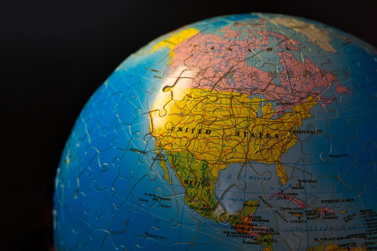 globe, map, earth, world, planet, geography, world map, travel, puzzle, america